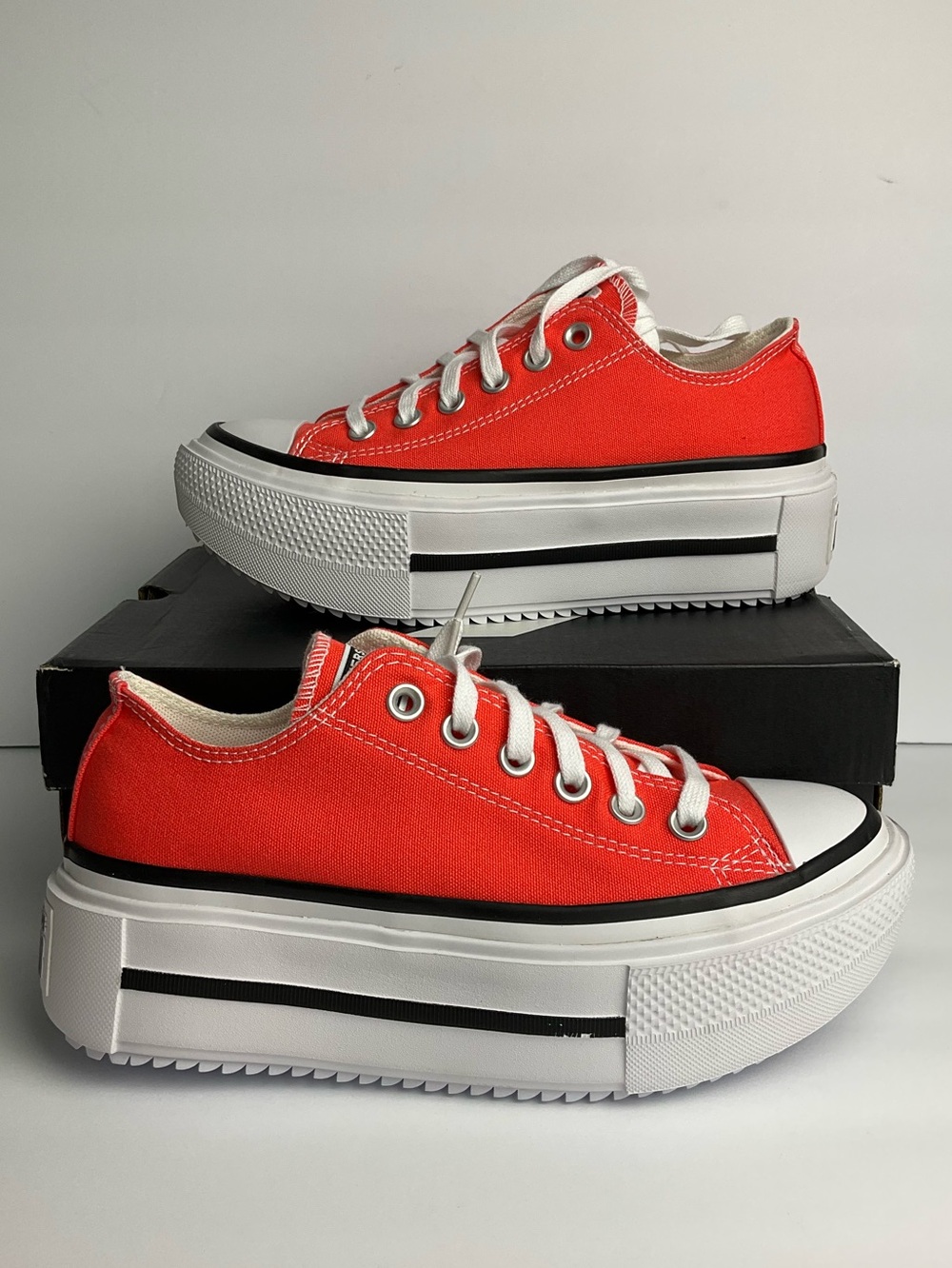 Converse Chuck Taylor All Star Lift Double Stack OX Low-Top Platform Sneakers